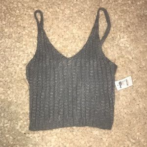 KNIT TANK CROP TOP